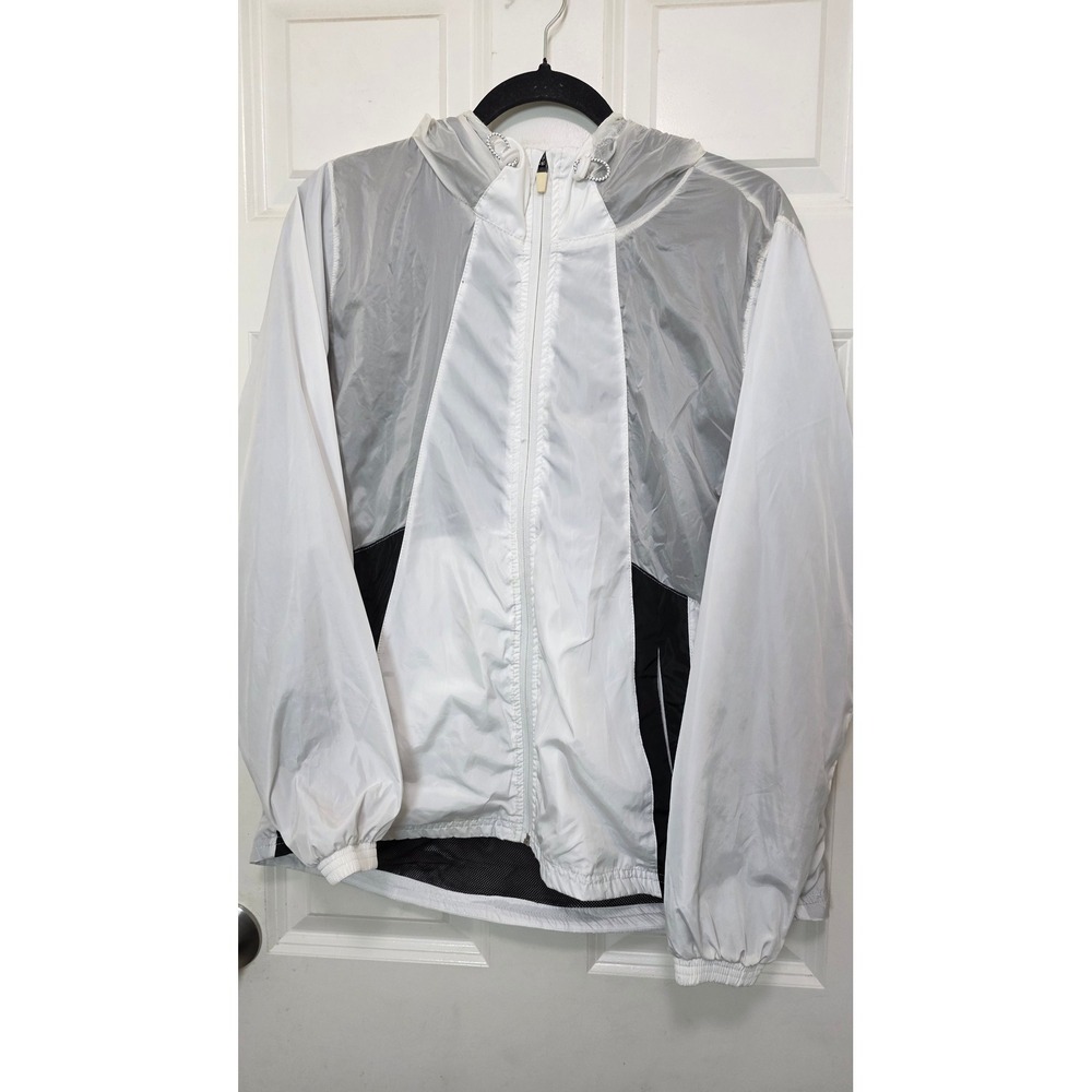 Athletic Collection by 26 International Windbreaker Jacket Men's L White Black